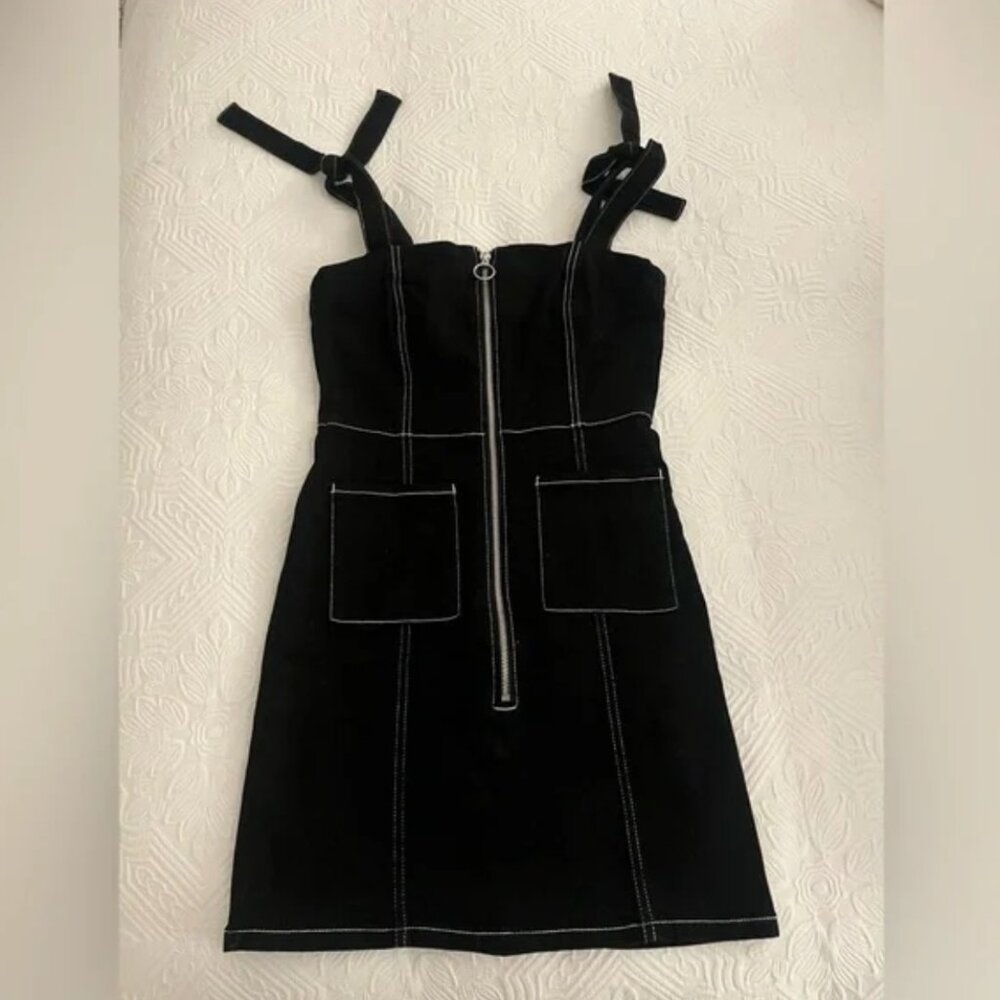 BB Dakota black denim dress size 4